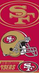 12 San Francisco 49'ers Double Covered Velour Beach Towel 28 x 58 Inch #9110013