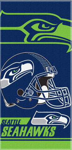 12 Seattle Seahawks Double Covered Beach Towel 28" x 58" #9115022