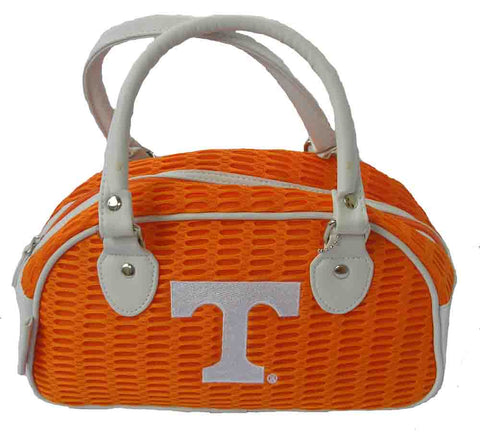 Tennessee Volunteers Mesh/Leather Purse Size 11" x 5" x 6" Creations by Alan Stuart