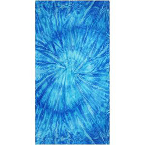 Tie Dye Bay Blue 100% Cotton Velour Beach Towels 30" x 60" (Case of 12)