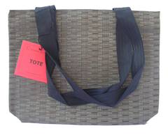 Wefted Weave Extra Large Tote by Alan Stuart, NY 15" x 3" X 11" Green/Brown