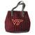 Virginia Tech Hokies Mesh/Leather Purse Size 10" x 3" x 8" Creation by Alan Stuart