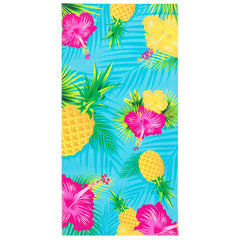 Pineapples & Hibiscus 100% Cotton Velour Beach Towels 30"x 60" (Case of 12)