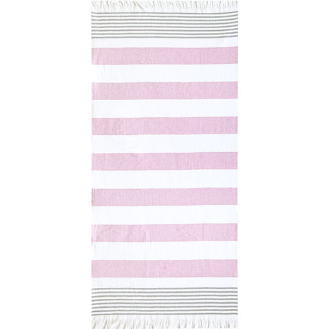 Nostalgic Flat Woven Terry with Fringe Towels 100% Cotton 36" x 70" (Case of 12)