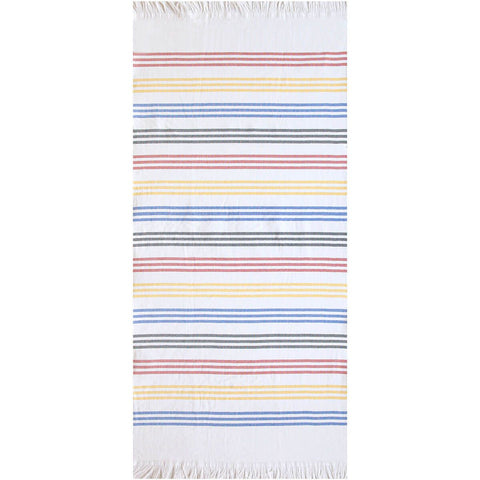 Nostalgic Flat Woven Terry with Fringe Towels 100% Cotton 36" x 70" (Case of 12)