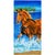 Horses in the Water 100% Cotton Velour Beach Towels 30"x  60" (Case of 12)