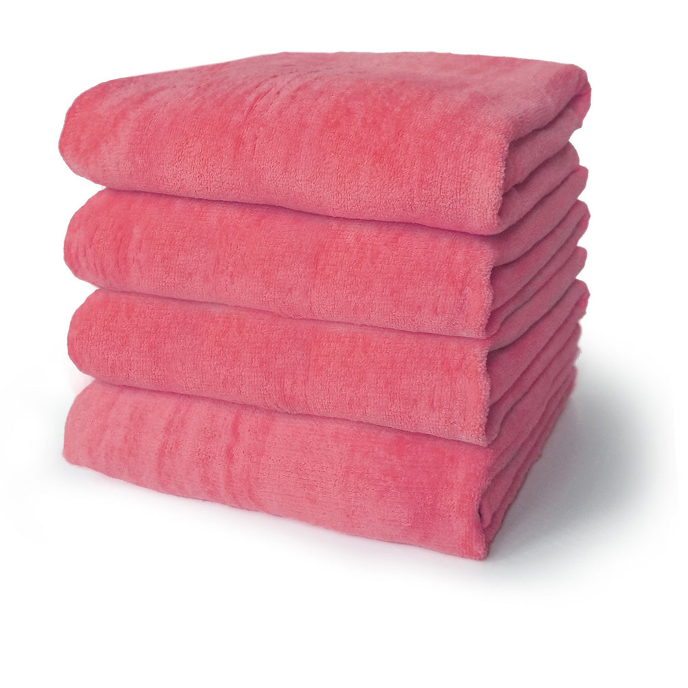 Terry Velour 100% Cotton Beach Towels 32 x 64 Inches (Case of 24