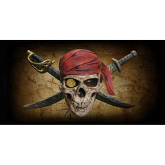Pirate Map 100% Cotton Velour Beach Towels 30"x 60" (Case of 12)