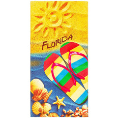 Florida Sunny Beach 100% Cotton Velour Beach Towels 30"x 60" (Case of 12)