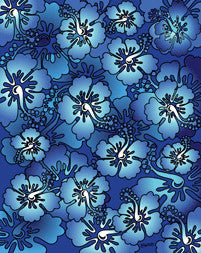 12 Hawaiian Flowers Beach Blanket 54 x 68 Inches